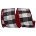 The Holiday Aisle® Box Net Nestle Wired Ribbon Fabric in Black/Red/White | 2.5 H x 360 W in | Wayfair 13A6999E37FC4844AB49ED737EC8E063