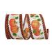 The Holiday Aisle® Box Net Nestle Wired Ribbon Fabric in Brown/Orange/Red | 2.5 H x 360 W in | Wayfair D32A90C313034BFCB15D1283421092EA