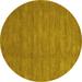 Yellow Round 8' Area Rug - Latitude Run® Contemporary 85 Yellow Machine Washable Area Rugs 96.0 x 96.0 x 0.08 in Polyester/Chenille | Wayfair