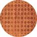 Orange 96 x 96 x 0.08 in Area Rug - Foundry Select Sheera Geometric Machine Woven Chenille/Area Rug in /Chenille | 96 H x 96 W x 0.08 D in | Wayfair