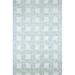 White 66 x 42 x 0.75 in Area Rug - Wade Logan® Bismah Geometric Handmade Tufted Wool Area Rug in Blue/Ivory Wool | 66 H x 42 W x 0.75 D in | Wayfair