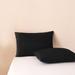 Ebern Designs Osbert Solid Color Pillowcase Microfiber/Polyester in Black | King | Wayfair B590D031E7EB4A9CB854906FB6C25245