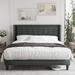 Latitude Run® Pocitos Tufted Panel Bed Upholstered/Metal/Cotton in Gray | 45 H x 80.5 W x 81 D in | Wayfair 5F4D613184274A7697994B9CEC51113E