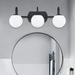 Wrought Studio™ Dianela Bathroom Vanity Lights w/ White Glass, Vintage Vanity Lights for Bathroom in Black | 20.87 H x 8.3 W x 7.1 D in | Wayfair