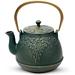 Bungalow Rose Tea Kettle Cast Iron in Green | 7.1 H x 5.1 W x 5.1 D in | Wayfair 900BB6B242B7499E897E2168ACE15098