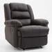 Latitude Run® Cheralee 36.6" Wide Manual Ergonomic Recliner Faux Leather/Stain Resistant in Black | 40.1 H x 36.6 W x 36.2 D in | Wayfair