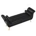 Everly Quinn Amator Faux Leather Flip Top Storage Bench Faux Leather/Solid + Manufactured Wood/Wood/Leather in Black | Wayfair