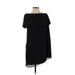 CeCe Casual Dress - High/Low: Black Solid Dresses - Women's Size 4