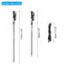 2Pcs Trekking Poles Collapsible Hiking Pole 37-43 Inch with Mud Basket Black