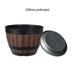 Ssxinyu Resin Whiskey Barrel Flower Pot Round Planter Vintage Style Indoor Outdoor Garden Yard Patio