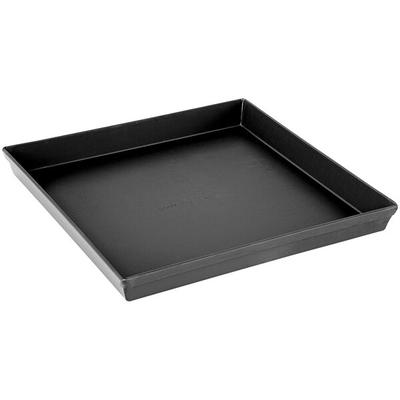LloydPans 16" x 16" x 1" Hard Coat Anodized Aluminum Grandma-Style Pizza Pan with Pre Seasoned Tuff-Kote® Finish H76F-16X16X1-PSTK