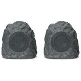 iLive Geo Waterproof Bluetooth Wireless Rock Speakers Set of 2 ISBW422G Gray