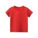 Toddler Boys Graphic Tees Kids Girls Short Sleeve Basic T Shirt Casual Summer Tees Shirt Tops Solid Color For 6-8 Years