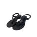 Coach Shoes | Coach Women's Pansy Jelly Sandals Shoes Flat Black Size 7 B Logo | Color: Black | Size: 7