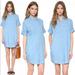 Madewell Dresses | Madewell Womens Denim Courier Shirtdress Button Chambray Dress Size Xs | Color: Blue | Size: Xs