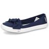 Sneaker Ballerinas DOCKERS BY GERLI, Damen, Gr. 41, blau (dunkelblau), Textil, sportlich, Schuhe, Freizeitschuh mit auffälliger Schleife