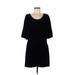 Sunny Leigh Casual Dress - DropWaist: Black Solid Dresses - Women's Size Medium