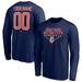 Men's Fanatics Branded Navy Detroit Tigers Personalized Hometown Legend Long Sleeve T-Shirt