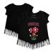 Girls Toddler Tiny Turnip Black Arizona Diamondbacks Blooming Baseballs Fringe T-Shirt