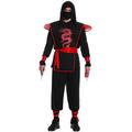 KalcyKizz Men's 5 Pc Dragon Ninja outfit Halloween Cosplay Costume