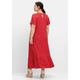 Sommerkleid SHEEGO "Große Größen" Gr. 42, Normalgrößen, rot (mohnrot gemustert) Damen Kleider Lange