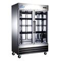 Cooler Depot 54 In. W 47 Cu.ft Two Door Refrigerator Display Reach-In Upright Commercial Merchandiser in Indigo | 82 H x 54 W x 32 D in | Wayfair