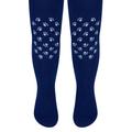 Steven Girls - Kids Cotton Tights with Anti-Slip Grips - Paws (Navy) - Size 2-3Y