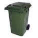 Vestil Curbside Trash Plastic in Green | 43.25 H x 28.25 W x 33.4 D in | Wayfair TH-95-GRN