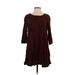 Michael Stars Casual Dress - DropWaist: Brown Solid Dresses - Women's Size Small