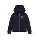 TOM TAILOR Mädchen Kinder Sweatshirt-Jacke mit Rüschen 1035206, Blau, 92-98