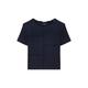 TOM TAILOR Mädchen Kinder Cropped T-Shirt mit Rippstruktur 1035120, Blau, 164