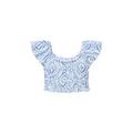 TOM TAILOR Mädchen 1036162 Kinder Cropped Batik Bluse mit Rüschen, 31853-Blue Tie Dye Circle, 152
