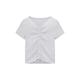TOM TAILOR Mädchen Kinder T-Shirt mit Rippstruktur 1035699, Grau, 176