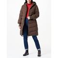 Mexx Women's Midi Length Hooded Padded Jacket Parka, Olive, M