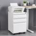 LANTRO JS MOBILE FILE CABINET WITH 3 DRAWER WHITE