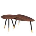 HOMCOM Coffee Table Set Of 2 Nesting End Side Tables Living Room Home Office