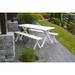 Hokku Designs Dyann Rectangular 6 - Person 70" Long Pine Outdoor Picnic Table Wood in White | 70 W x 27 D in | Wayfair