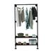 Williston Forge Garrott 10.3" W Heavy Duty Wall Mounted Garment Racks Wood in Black/Brown | 72.6 H x 10.3 W x 37.5 D in | Wayfair