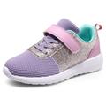 Harvest Land Toddler Girls Glitter Sneakers Sparkle Fashion Tennis Breathable Running Shoes Size 6-12