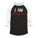 Shop4Ever Men s I Am Everything Couples Matching Valentine Raglan Baseball Shirt Medium Black/White