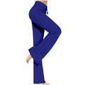 Mrat High Waisted Athletic Pants Full Length Pants Leggings Women s Loose High Waist Wide Leg Pants Workout Out Leggings Casual Trousers Yoga Gym Pants Fit Yoga Pants Ladies Dark Blue S