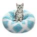 Plush pet bed self-warming doughnut swaddling comfortable round plush dog mattress