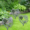 Hesroicy Yard Decoration Lawn Stake Waterproof Galvanized Alloy Garden Memorial Plaque Stakes for Home Yard Decoration