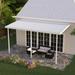 Four Seasons OLS TWV Series 18 ft wide x 10 ft deep Aluminum Patio Cover with 10lb Snowload & 3 Posts in White