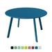 Grand Patio Round Steel Patio Coffee Table Small Weather Resistant Outdoor Large Side Table Peacock Blue