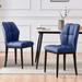 Set of 2 Modern High-Back Dining Chairs PU Leahter Upholstered Armless Chairs with Padded Sponge Seat Cushion
