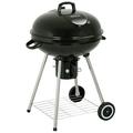 Master Cook 22 Round Portable Charcoal Kettle Grill With 2 Wheels Black