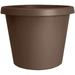 The HC Companies Prima Round Plastic In/Outdoor Flower Pot Planter Chocolate 12