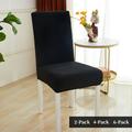 4 Pack Chair Protector Cover Slipcover Wehilion Super Fit Stretch Removable Washable Chair Cover for Kitchen Hotel Ceremony Dining Room Wedding Banquet Decoration Black