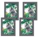 Modern 6 in. x 8 in. Grey Picture Frame (Set of 4)